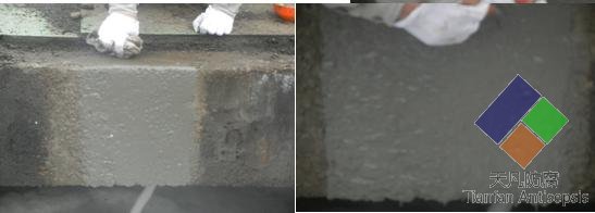 惠煉曝氣池(生化池)混凝土壁防腐防滲實(shí)驗(yàn)也已完成