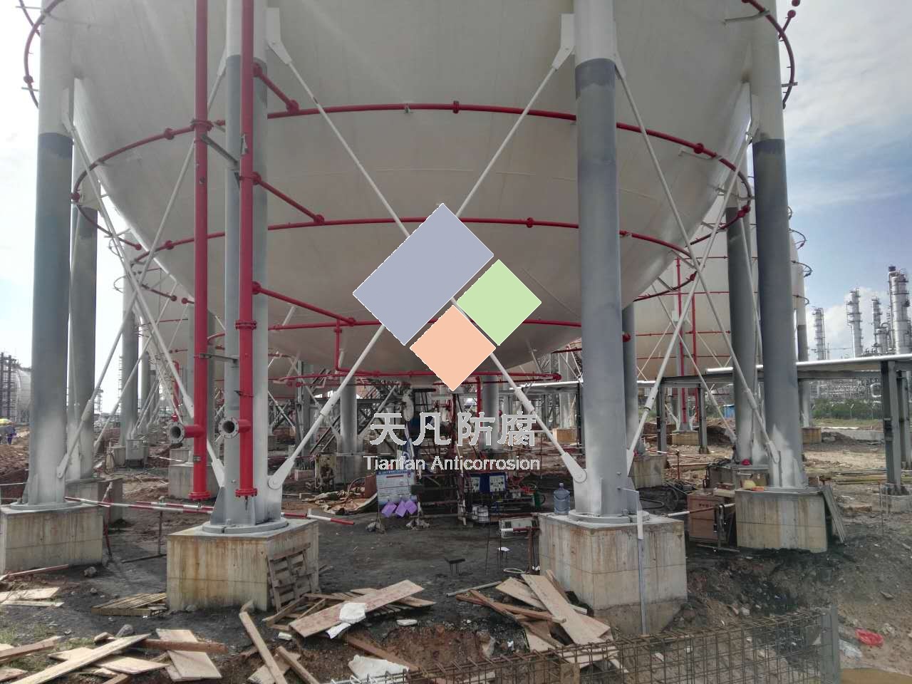 天凡防腐惠煉二期施工